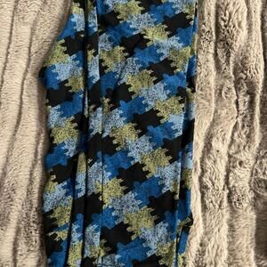 LuLaRoe Leggings One Size OS Puzzle Autism Black Blue Unicorn High Rise NWOT
